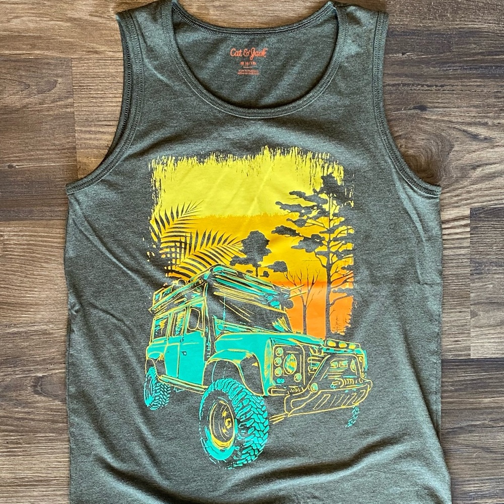 Boys’ Graphic Tank Top - Cat & Jack Dark Green M